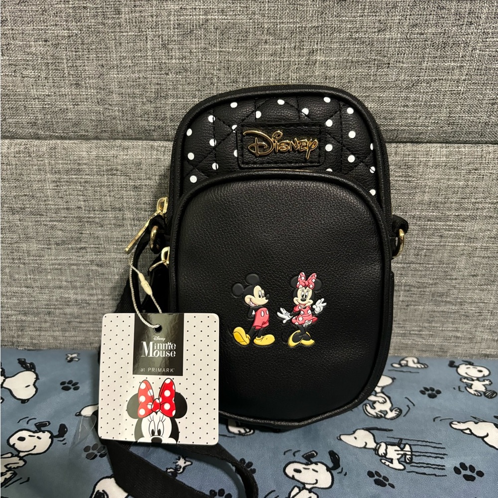 Primark Black Crossbody Bag with Disney Charm
